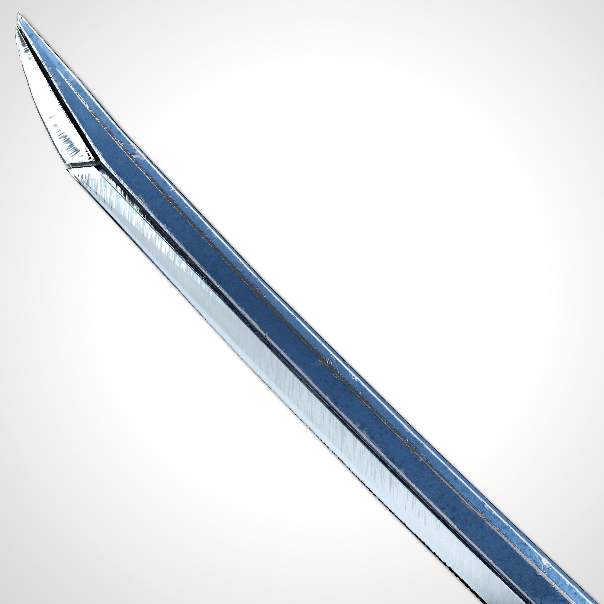 Two Colors Epee - Remake Low-poly 3D model_9