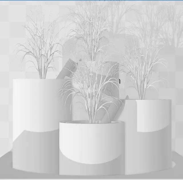 fountain plant pots Free 3D model