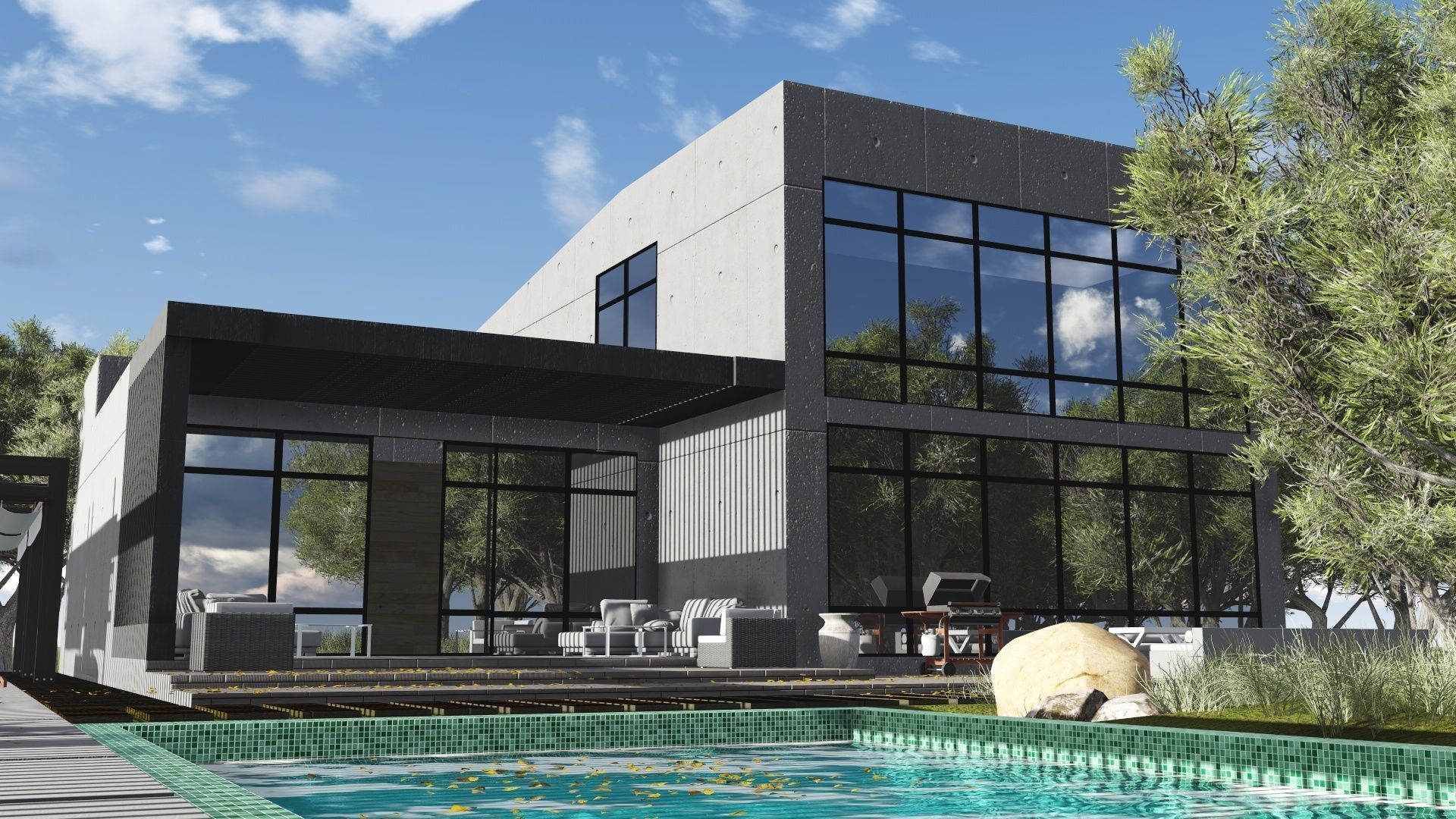 Modern Building-H1 3D model_1