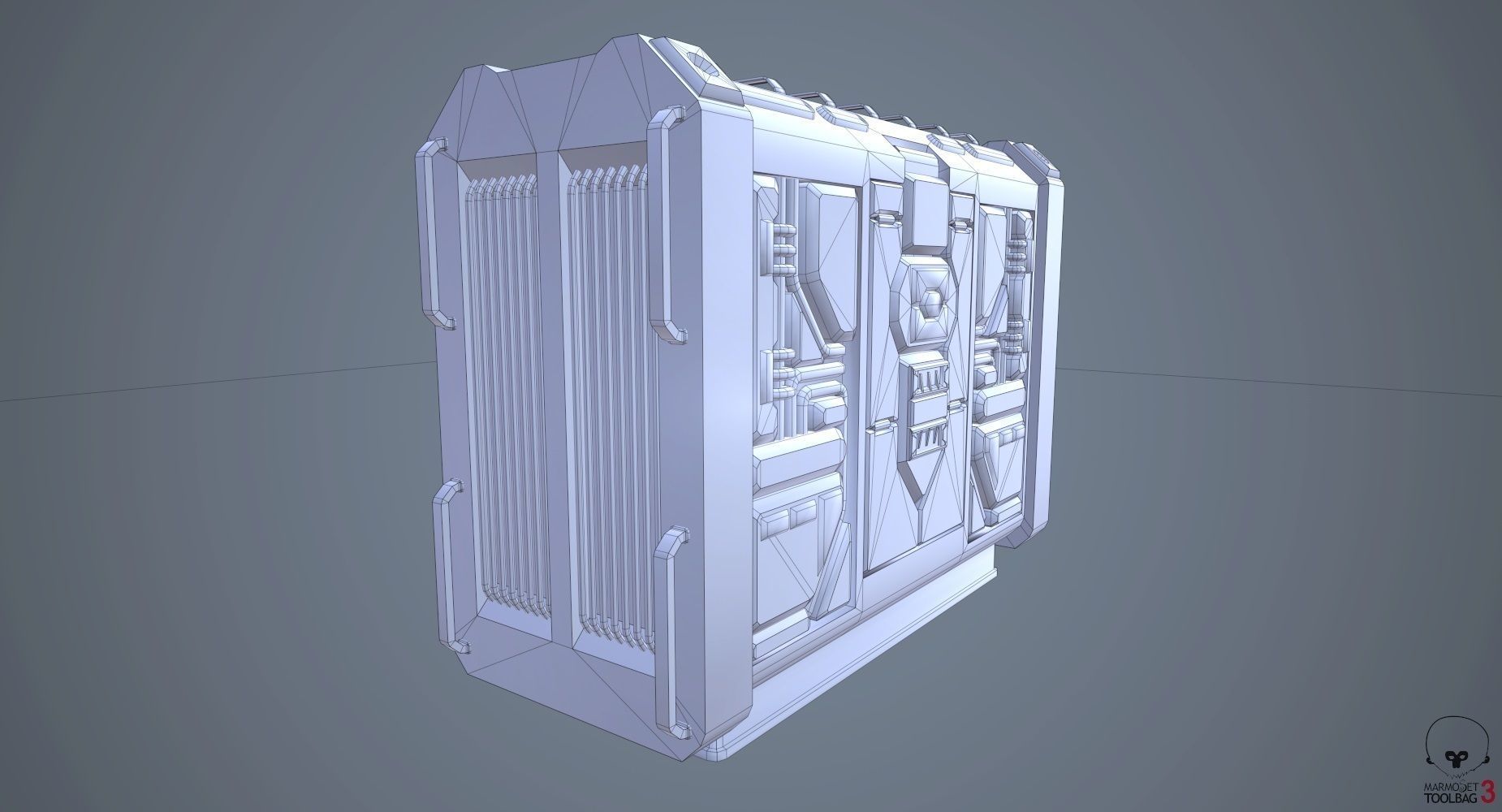 Sci Fi Generator Low Poly Low-poly 3D model_6