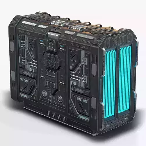 Sci Fi Generator Low Poly Low-poly 3D model Sci Fi Generator Low Poly Low-poly 3D model