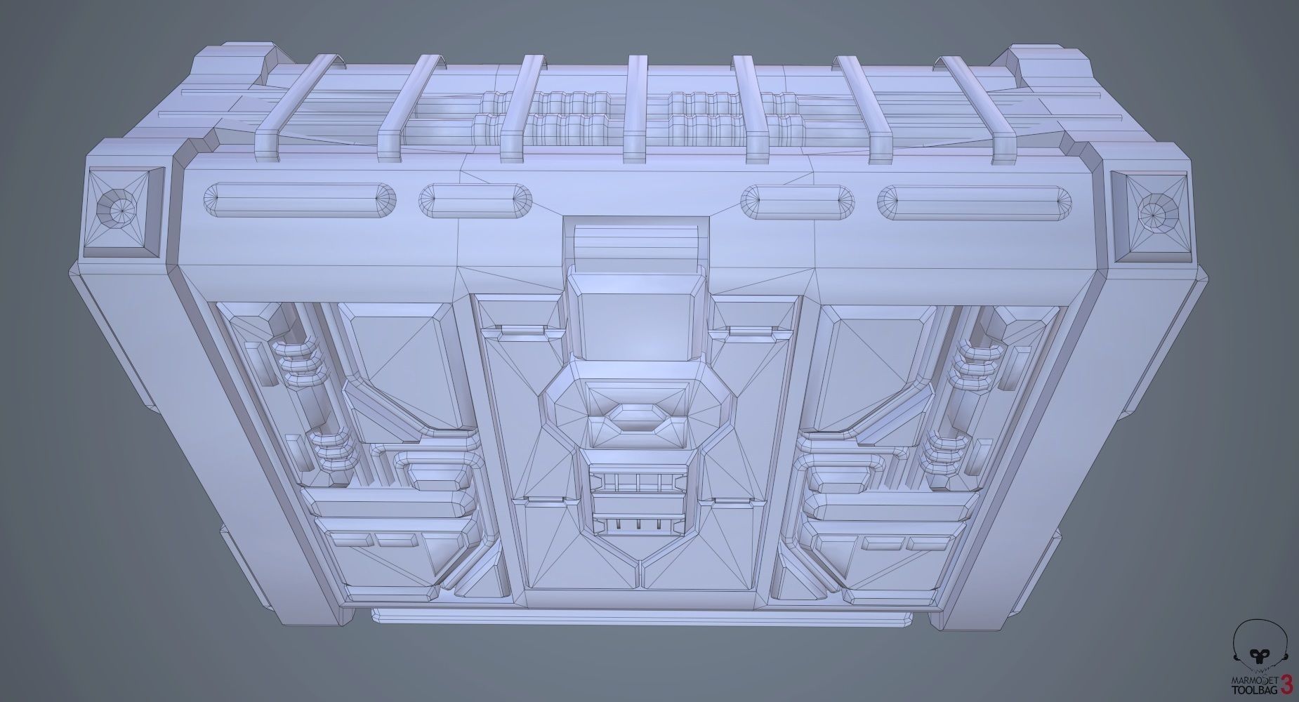 Sci Fi Generator Low Poly Low-poly 3D model_7