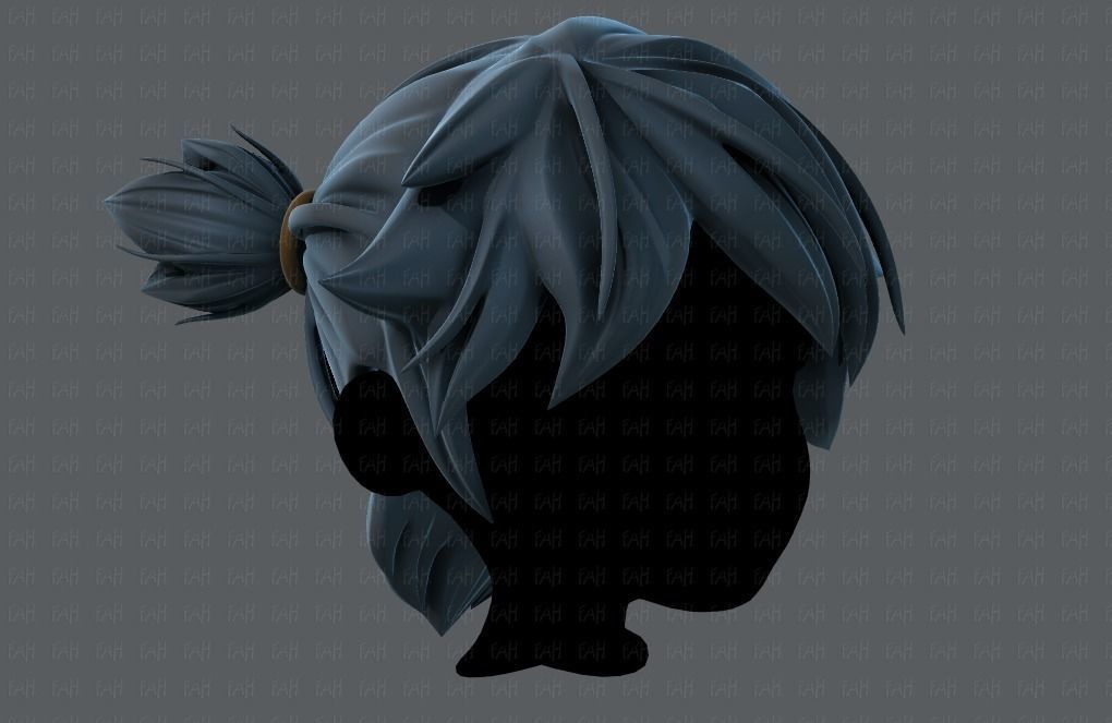 3D Hair style for boy V26 Low-poly 3D model_2