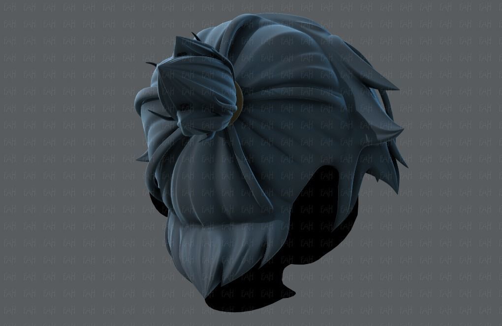3D Hair style for boy V26 Low-poly 3D model_4