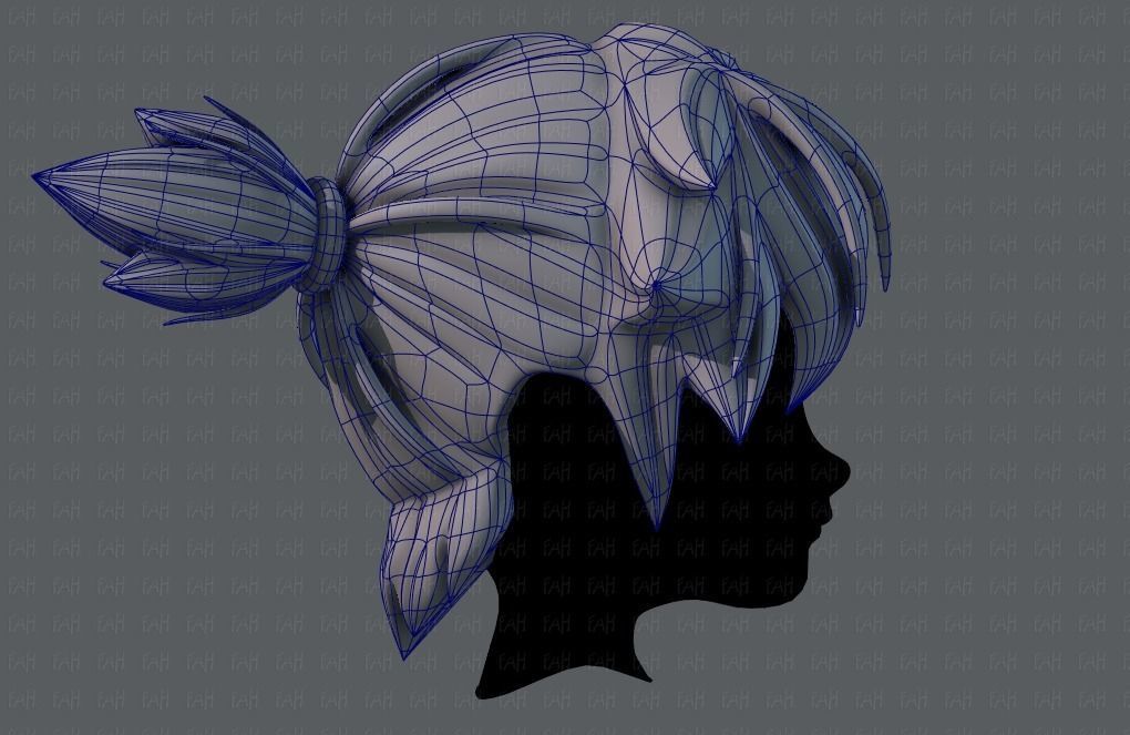3D Hair style for boy V26 Low-poly 3D model_11