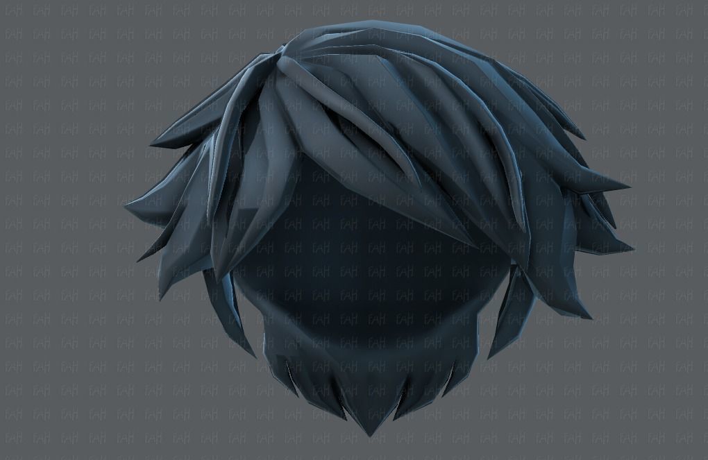 3D Hair style for boy V26 Low-poly 3D model_39