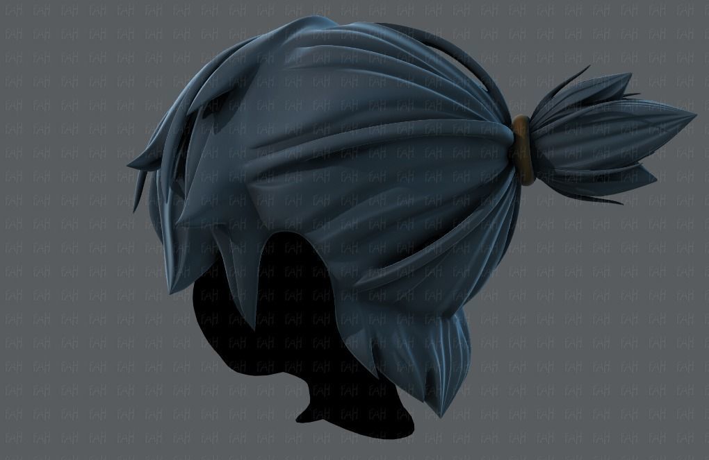3D Hair style for boy V26 Low-poly 3D model_6