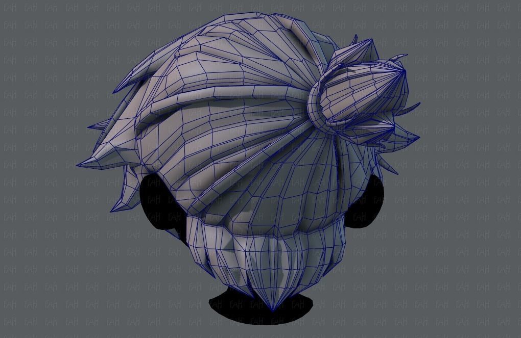 3D Hair style for boy V26 Low-poly 3D model_29