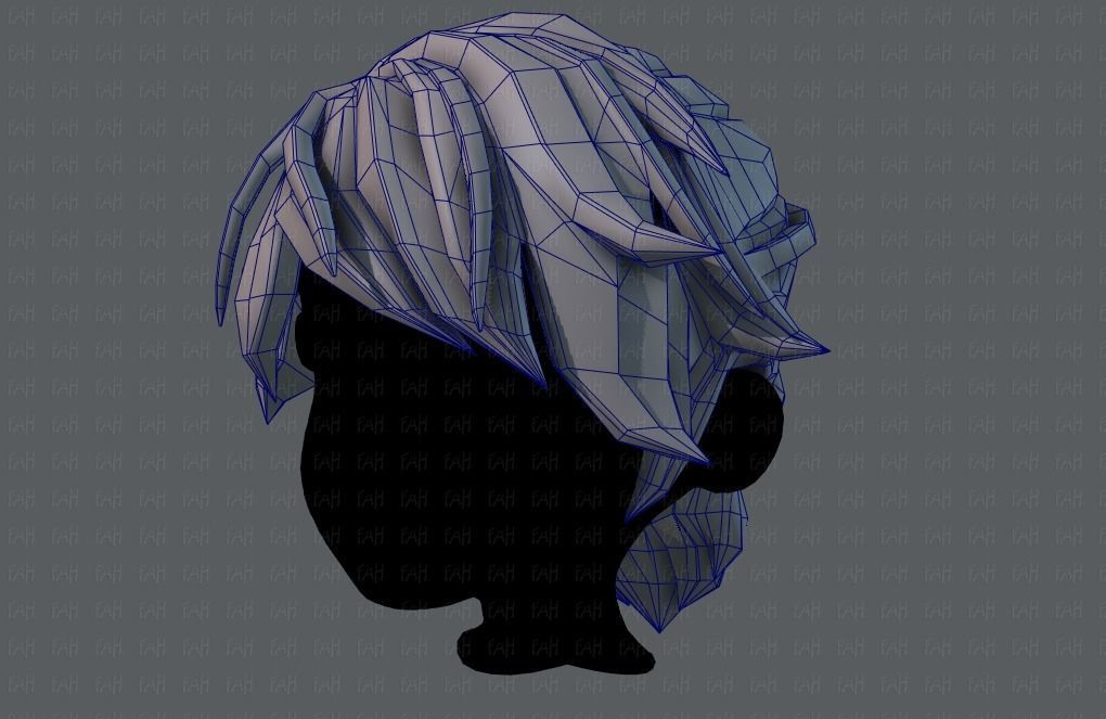 3D Hair style for boy V26 Low-poly 3D model_32