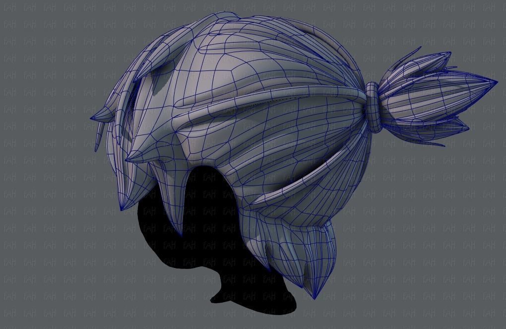 3D Hair style for boy V26 Low-poly 3D model_14