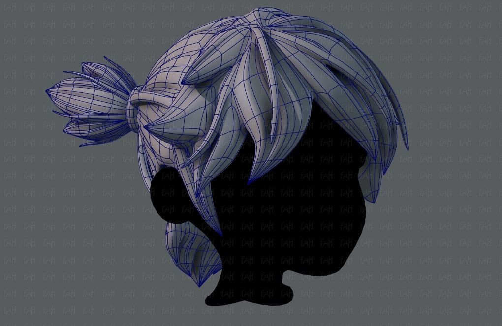 3D Hair style for boy V26 Low-poly 3D model_10