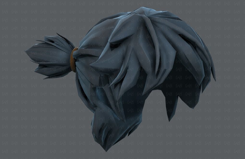 3D Hair style for boy V26 Low-poly 3D model_43