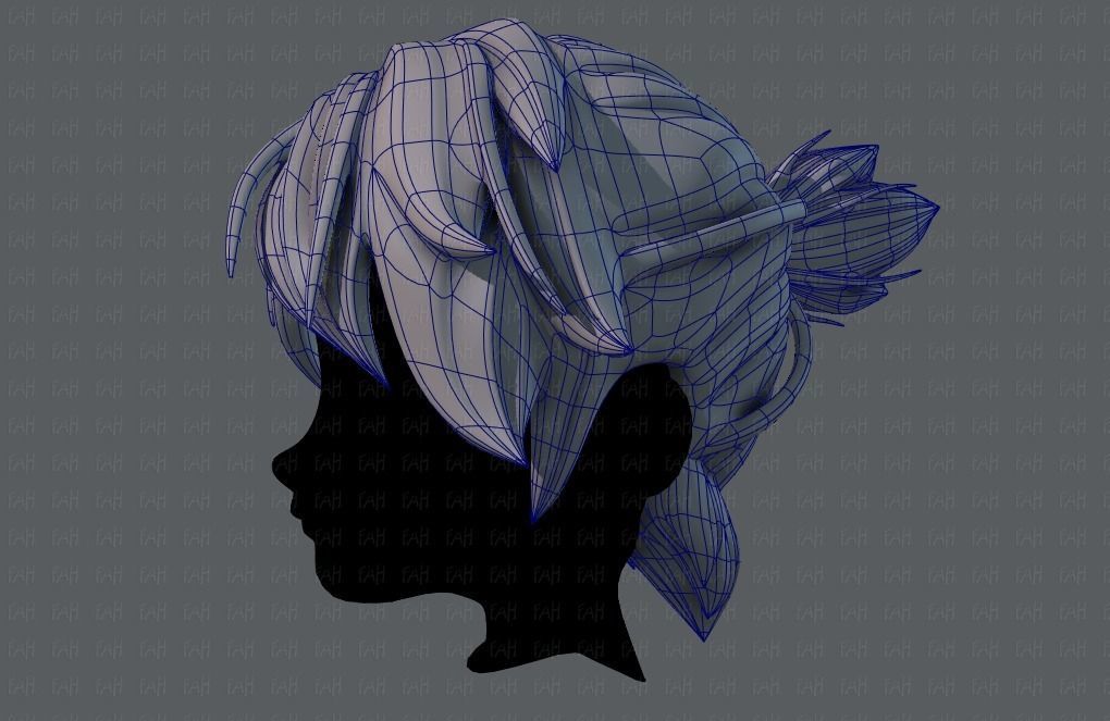 3D Hair style for boy V26 Low-poly 3D model_15