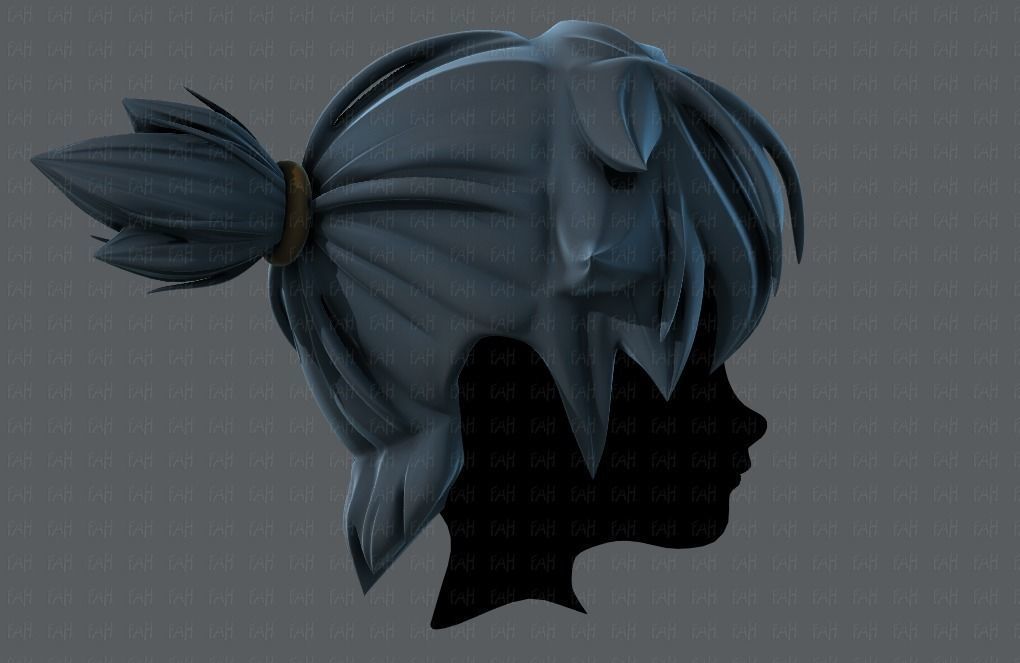 3D Hair style for boy V26 Low-poly 3D model_3
