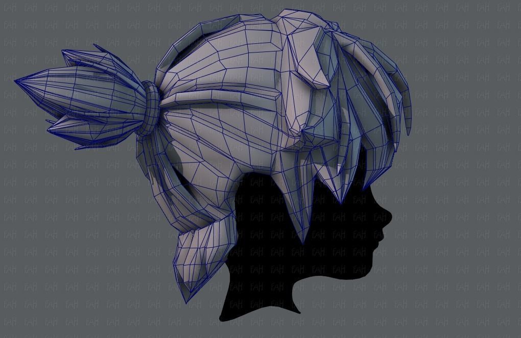 3D Hair style for boy V26 Low-poly 3D model_27