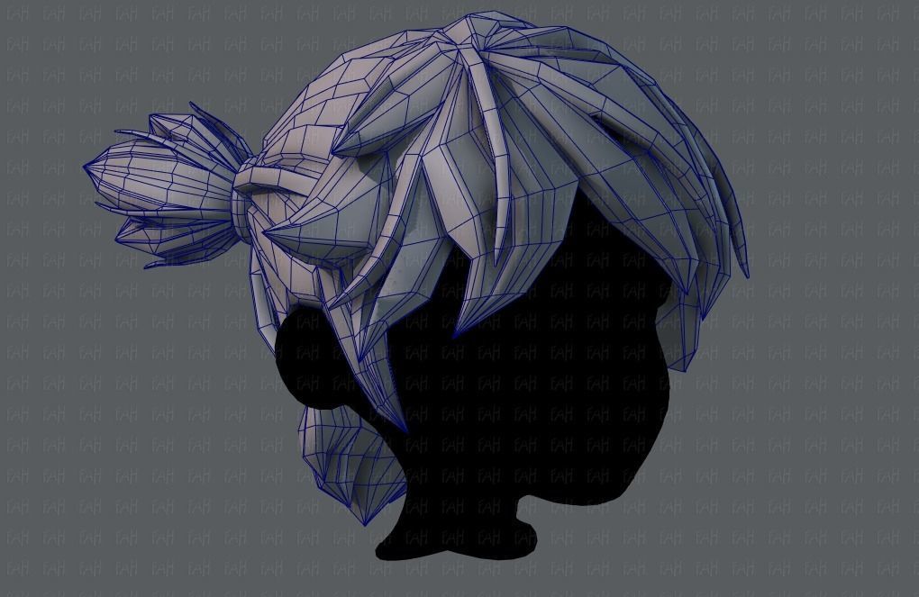3D Hair style for boy V26 Low-poly 3D model_26