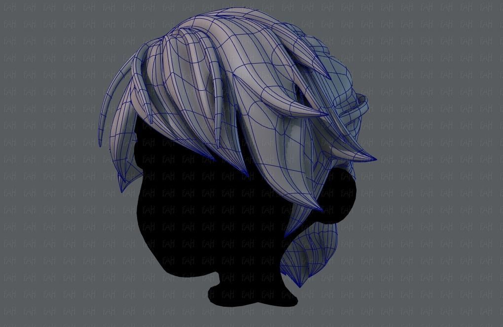 3D Hair style for boy V26 Low-poly 3D model_16