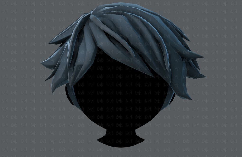 3D Hair style for boy V26 Low-poly 3D model_17