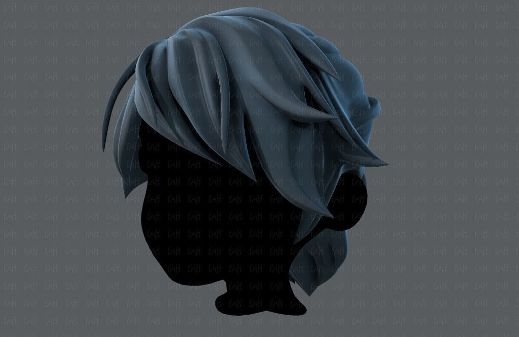 3D Hair style for boy V26 Low-poly 3D model_8
