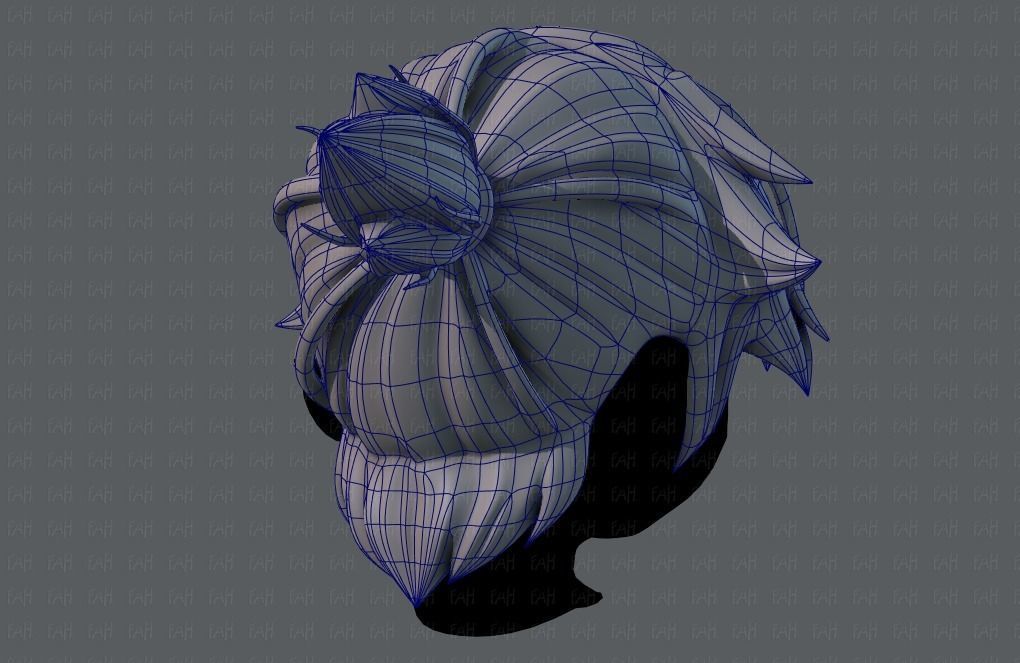 3D Hair style for boy V26 Low-poly 3D model_12
