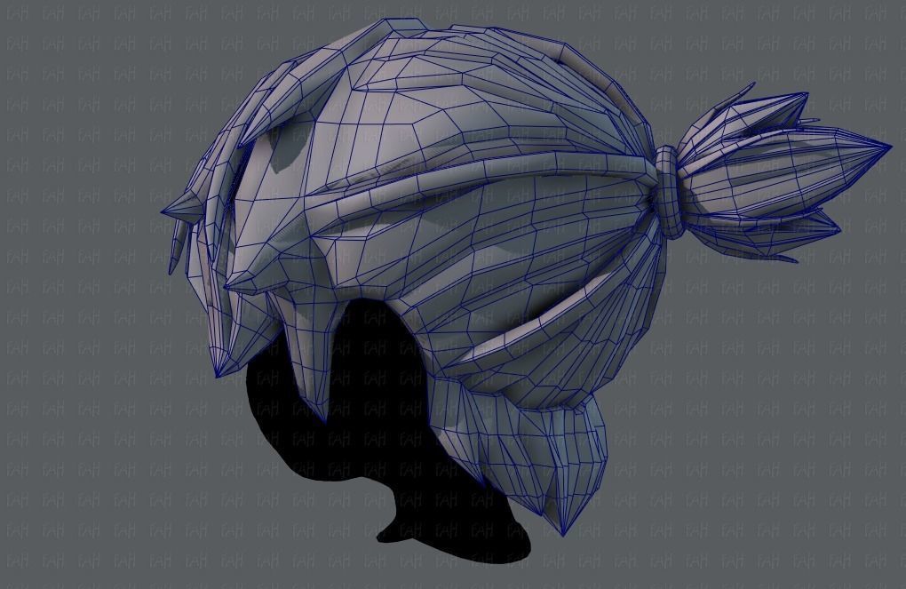 3D Hair style for boy V26 Low-poly 3D model_30