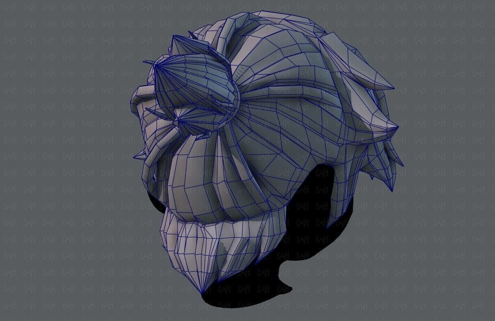 3D Hair style for boy V26 Low-poly 3D model_28