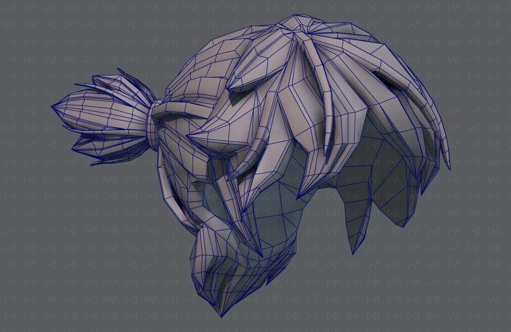 3D Hair style for boy V26 Low-poly 3D model_44