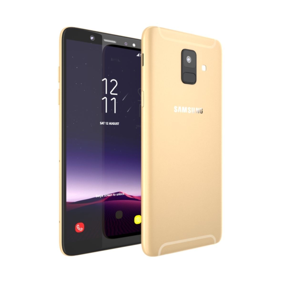 Samsung Galaxy A6 2018  Gold 3D model_1