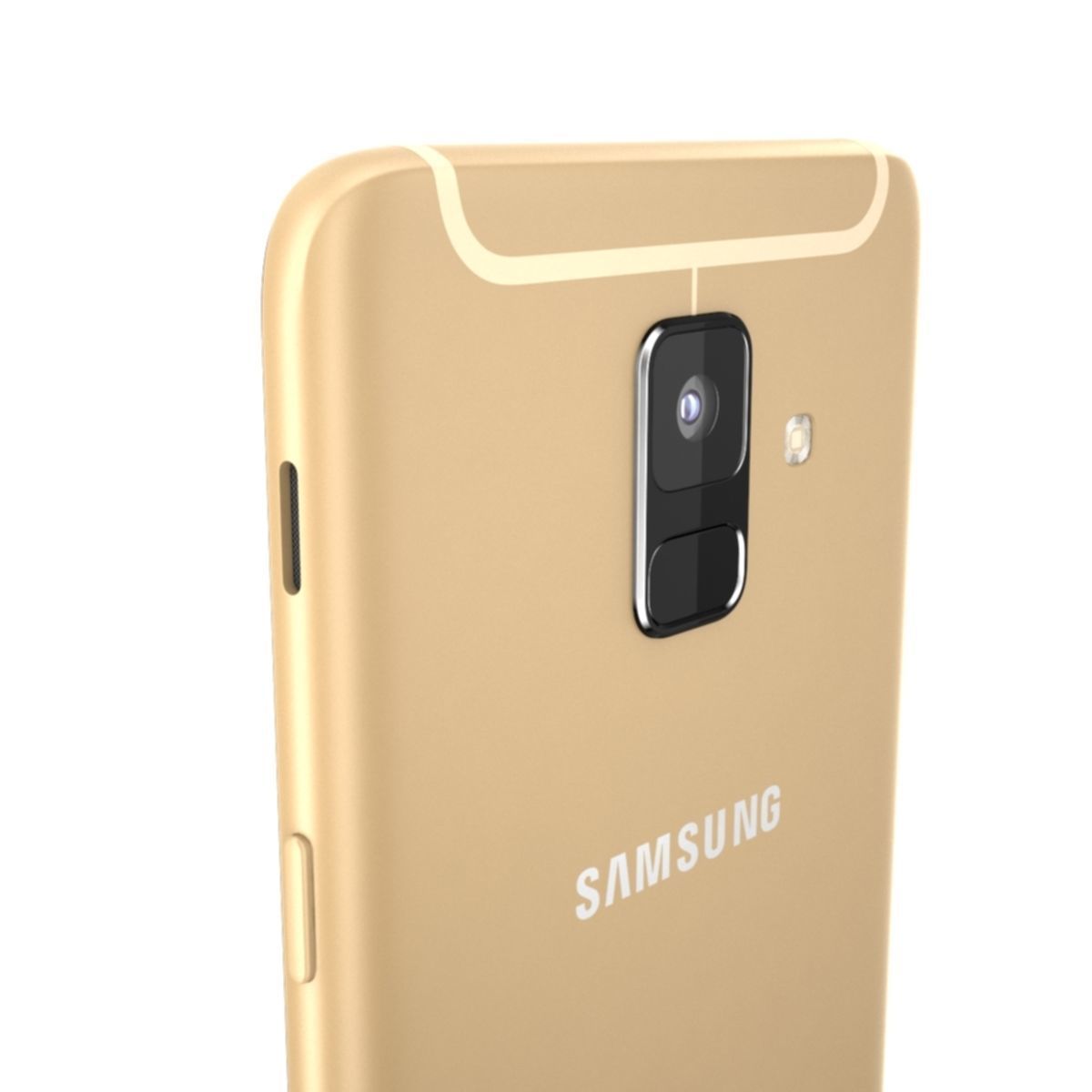 Samsung Galaxy A6 2018  Gold 3D model_5