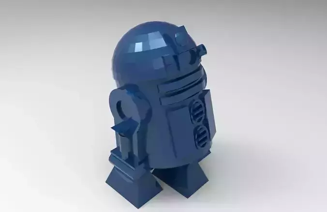 r2d2 low poly lego robot