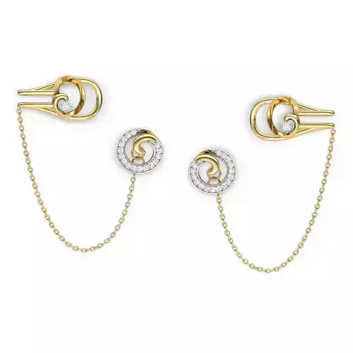 Swirl Chain Earrings