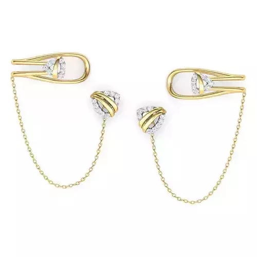 Trigon Chain Earring