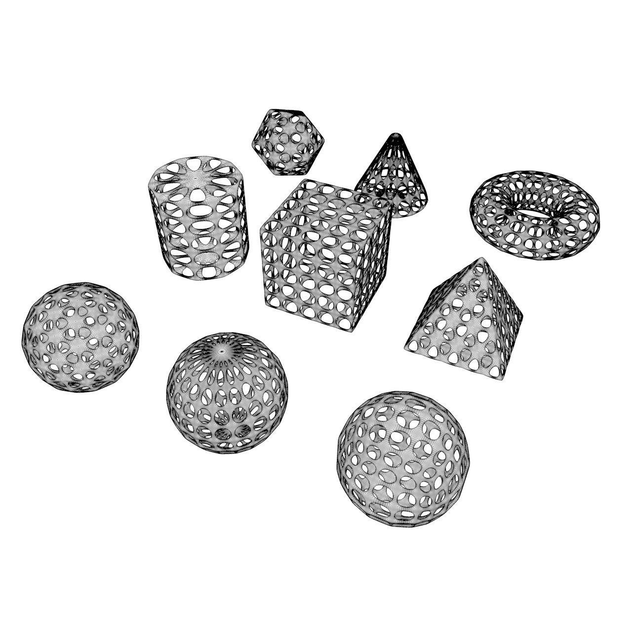 Standard geometric primitives 3D print model_3