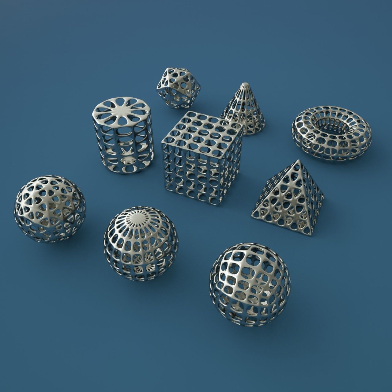Standard geometric primitives 3D print model_1
