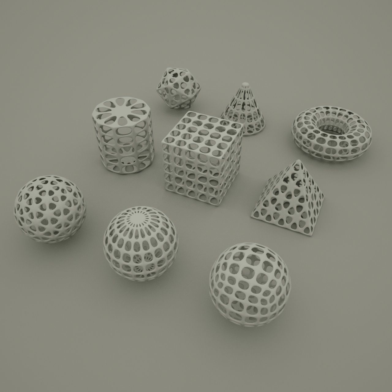 Standard geometric primitives 3D print model_2