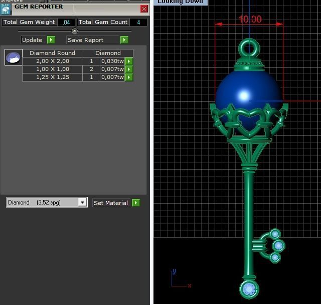 Pendant Pearl Key 3D print model_2