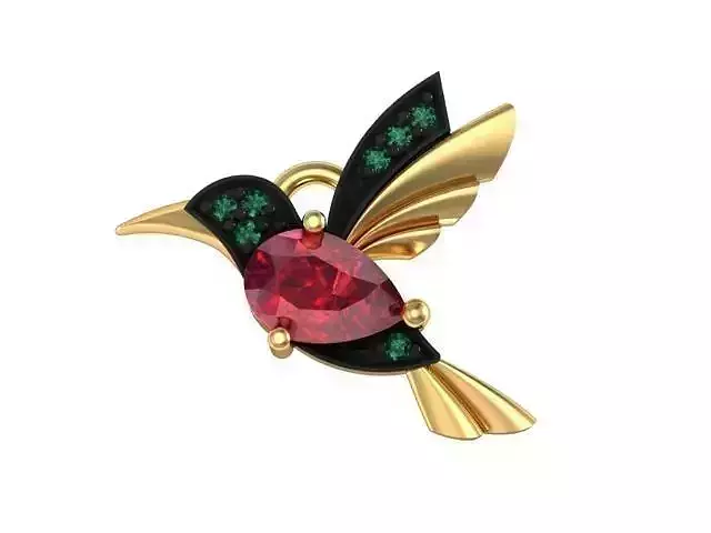 Pendant Bird hummingbird 3D print model