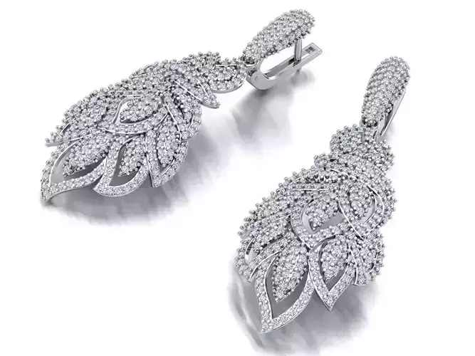 Earrings Snow Pattern