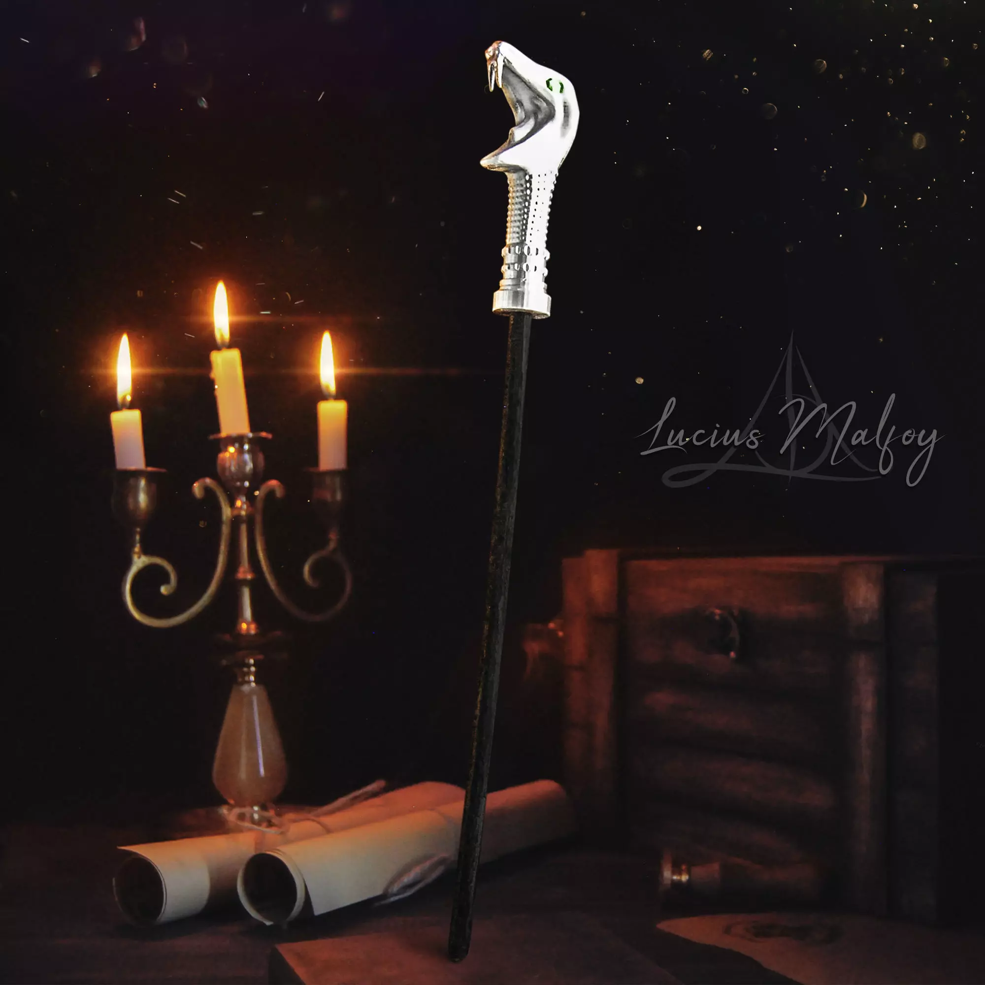 LUCIUS MALFOY WAND - HARRY POTTER 3D print model_0