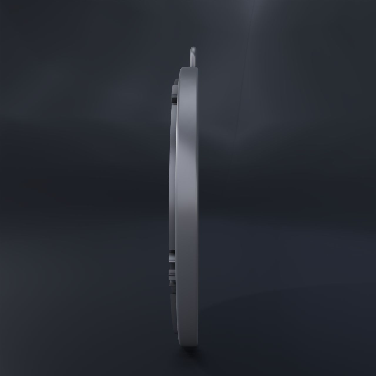 Medallion inverted pentagram 3D print model_1