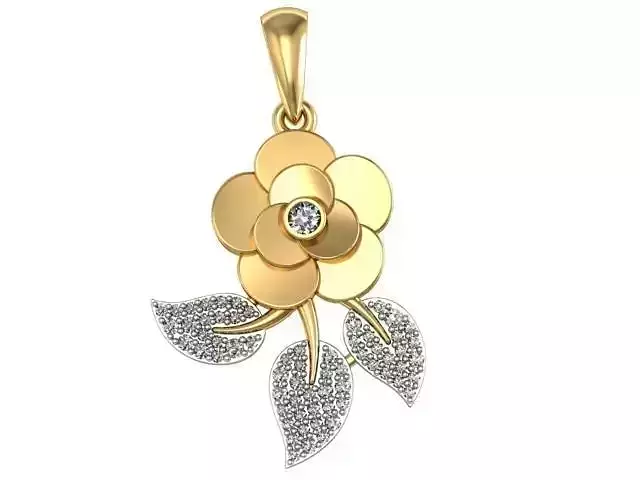 Pendant Rose  3D print model