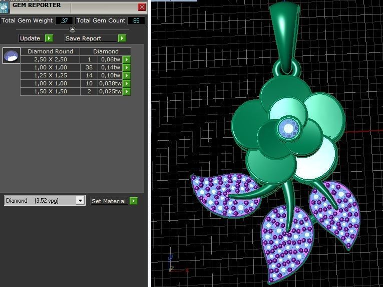 Pendant Rose  3D print model_2