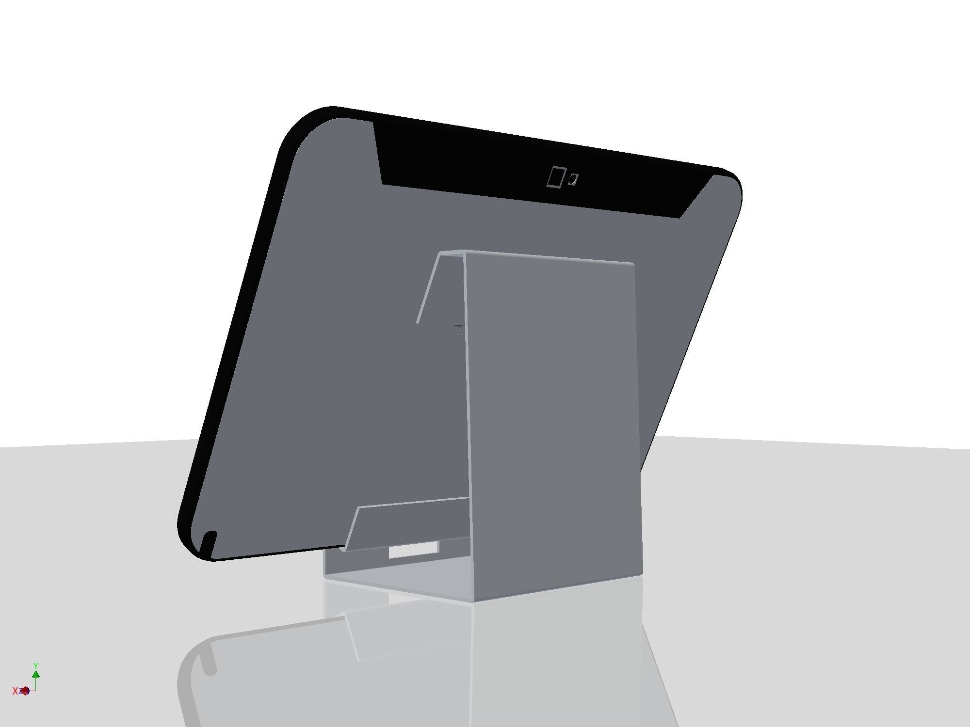 Holder for tablet - lasercut Low-poly 3D model_4