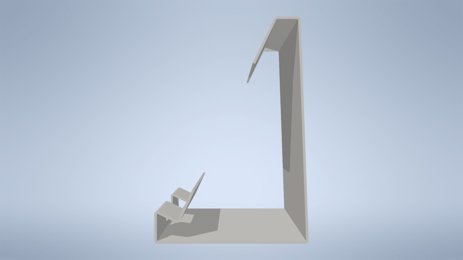 Holder for tablet - lasercut Low-poly 3D model_1
