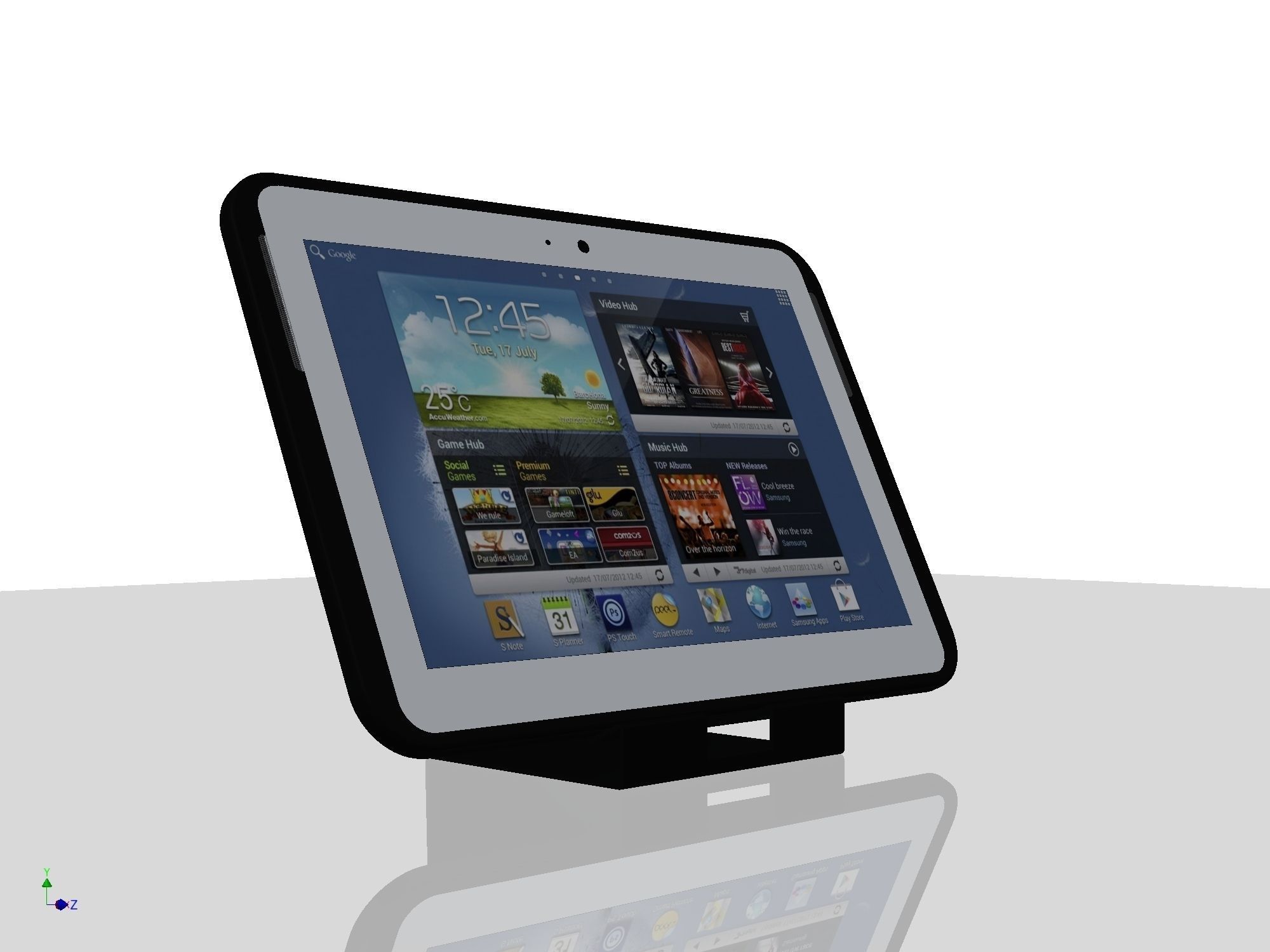 Holder for tablet - lasercut Low-poly 3D model_9