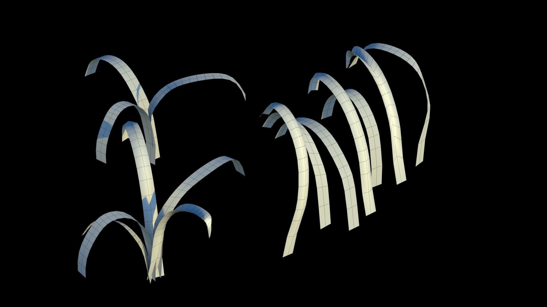 Grass Low-poly 3D model_8