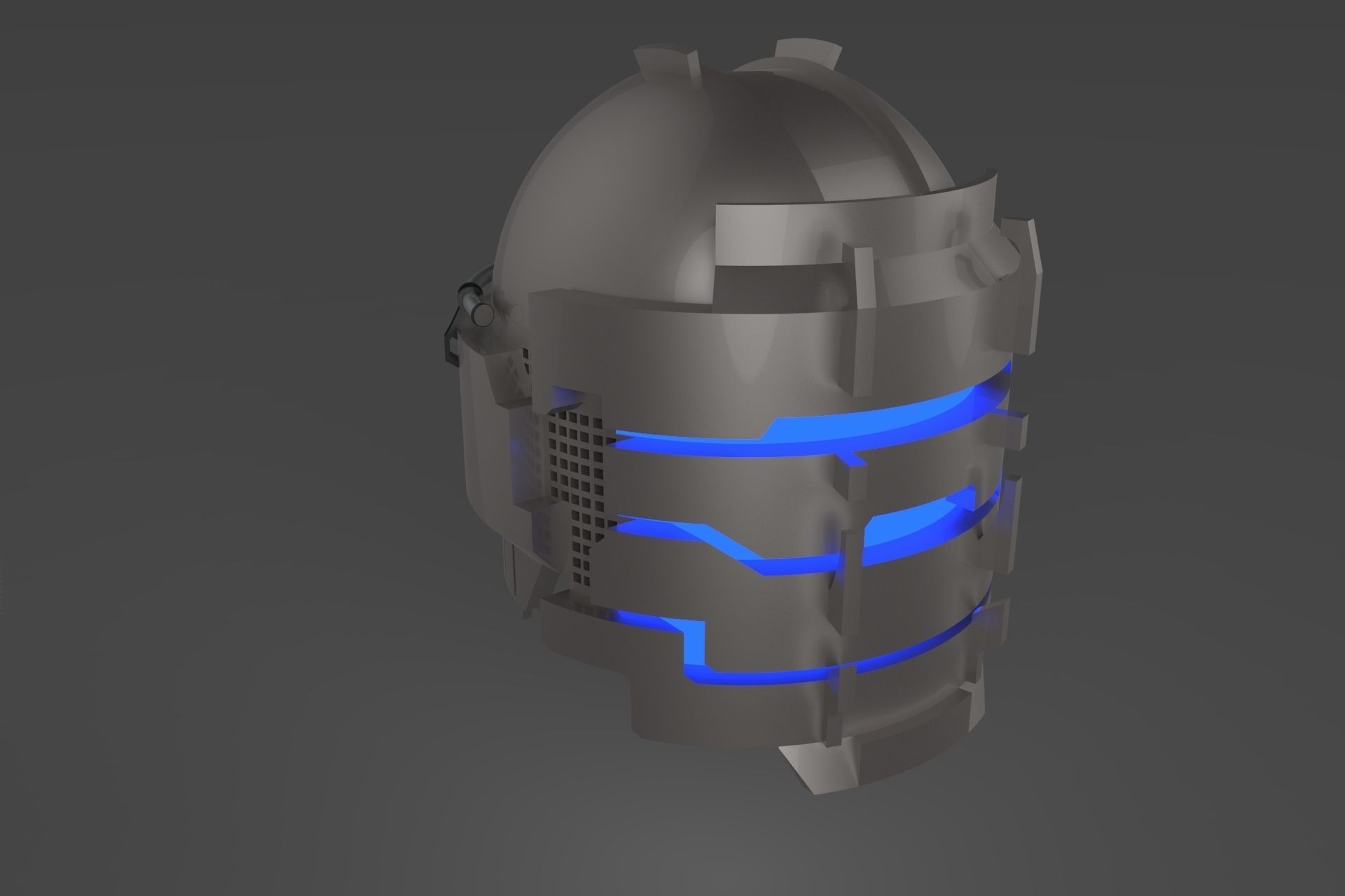 Dead Space - Isaac Clarke helmet Obsidian Suite Free 3D model_1