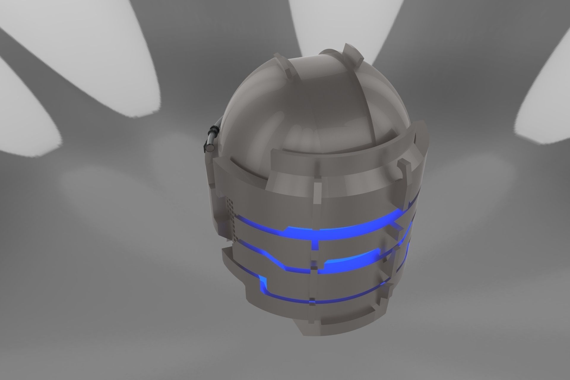 Dead Space - Isaac Clarke helmet Obsidian Suite Free 3D model_2