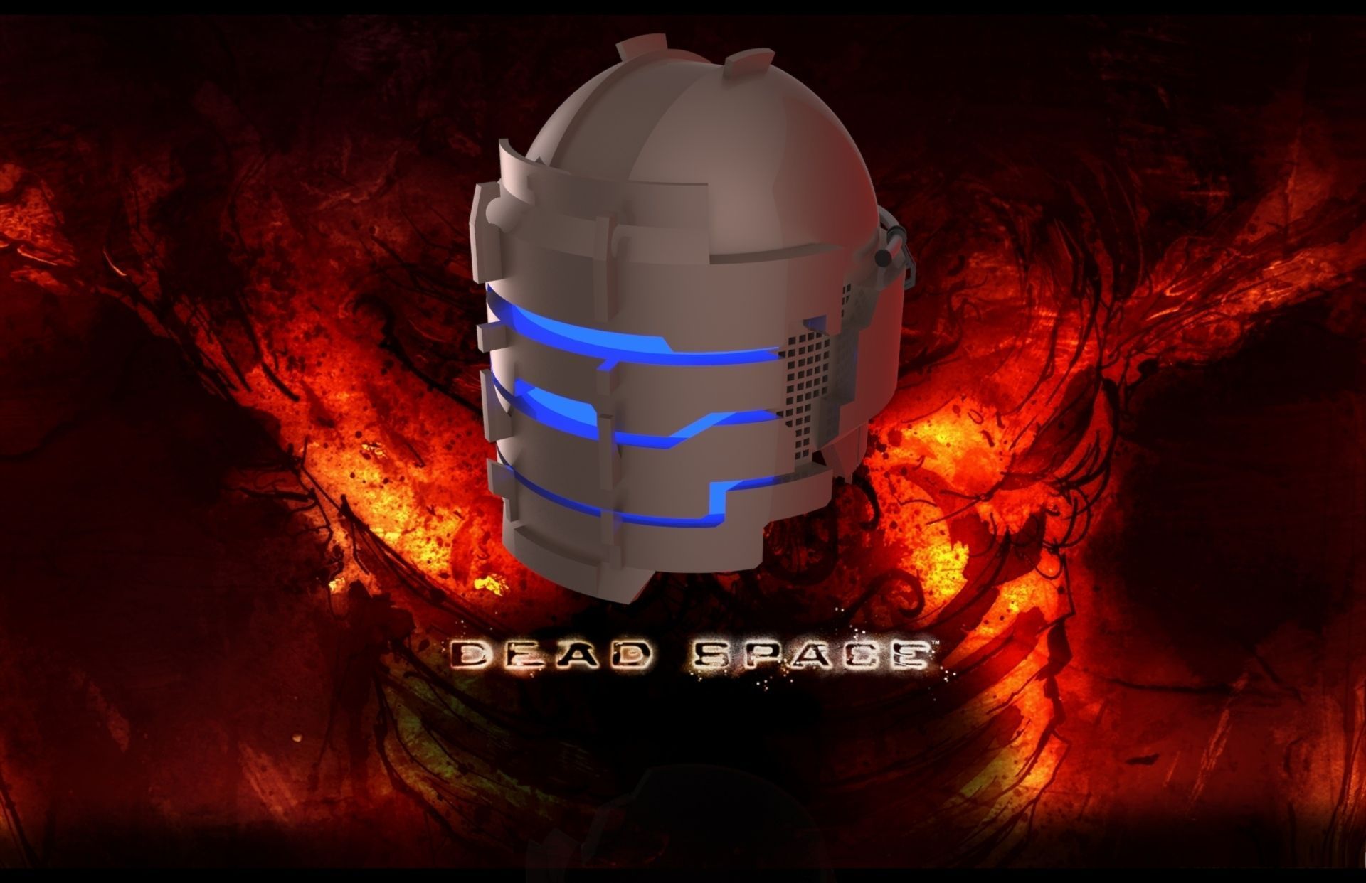 Dead Space - Isaac Clarke helmet Obsidian Suite Free 3D model_6