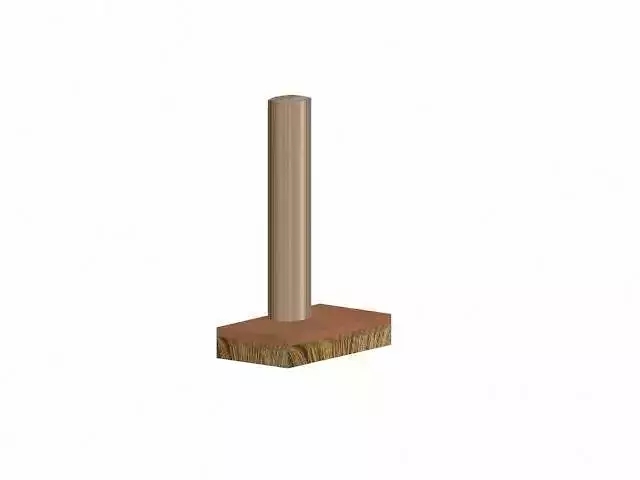 Broom wooden post